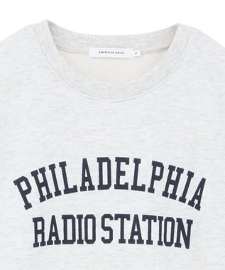 AMERICAN HOLIC カレッジロゴ裏起毛プルオーバー Gray Mixture