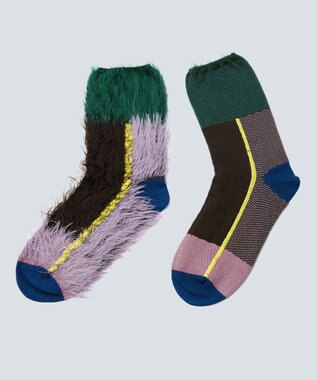 COQ HAPPY PENGUIN リバーシブルファーソックス グリーン