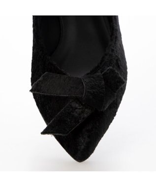 MODE ET JACOMO <carino>ベルベットリボンパンプス ブラック