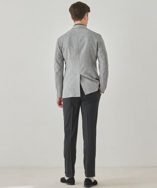 GOTAIRIKU ロングセラー【洗える/折り目加工/シワになりにくい/ウエストアジャスター】ウォッシャブル サマーウール100％パンツ_定番色(1タック)25年モデル グレー系