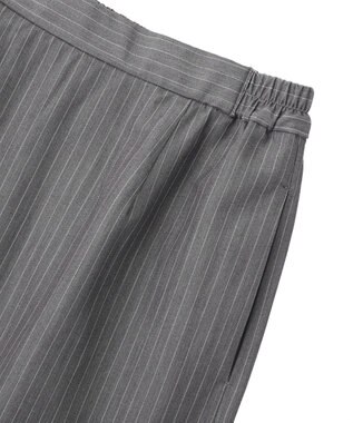 AMERICAN HOLIC 【2点セット・マルチ機能】タイトスカート+ショート丈シャツ Stripe Gray