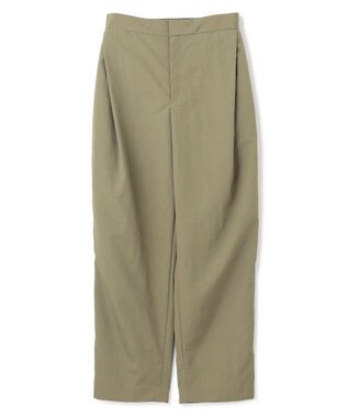 BEIGE， 【洗える】CROCUS / カービーシルエットタックパンツ Khaki
