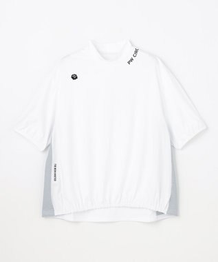 PW CIRCULUS 【WOMEN】パフスリーブメッシュコンビ モックネックT ゴルフウェア レディース