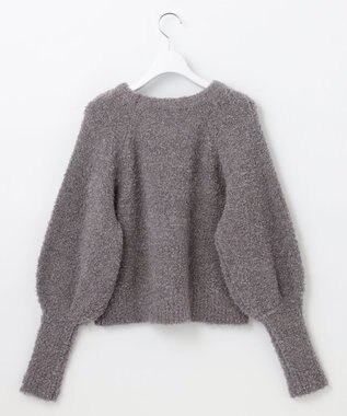 Feroux 【洗える】ブークレーラグラン ニット グレー系