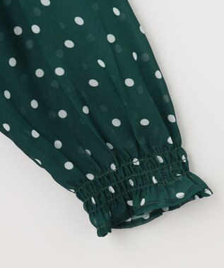 組曲 KIDS 【150-160cm】パリジェンヌドット ワンピース グリーン系5