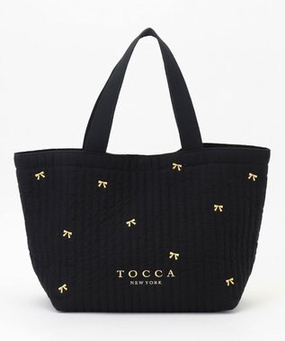 TOCCA 【WEB＆一部店舗限定】【A4サイズ対応】LUCKY SHOWER TOTE トートバッグ ブラック×リボン