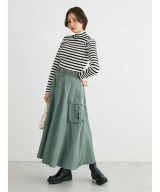 Green Parks ボーダーアソートモックネックニットプルオーバー A