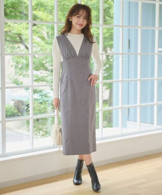 Feroux 【洗える】ロゴリブ プルオーバー ニット アイボリー系