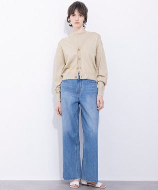 NAVE 【Nave・洗える】ラメニット カーディガン ゴールド系