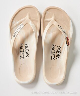 OP／FILA 【Ocean Pacific×ハローキティ】ビーチサンダル ベージュ