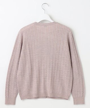J.PRESS LADIES 【洗える】KNIT BASIC クルーネック カーディガン ベージュ系