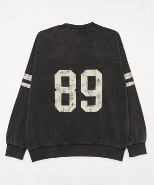 WEGO 【ユニセックス着用ITEM】ケミカルウォッシュナンバリングプルオーバー ブラックその他