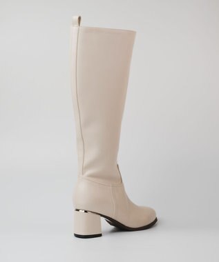 BONTRE 【PRECIEUX JOUET/プレシュウジュエ】メタルヒールロングブーツ ベージュ