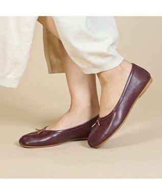 ing <ing>足袋デザインバレエシューズ ワイン