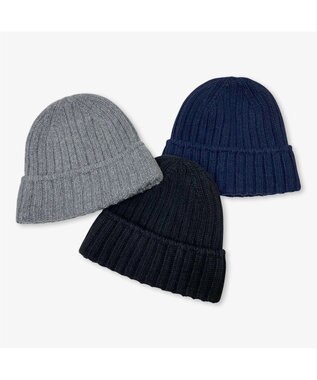 林八百吉商店 un chapeau ニットワッチ ブラック