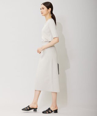 ICB L 【WEB限定カラーあり】 シンセティックハイゲージ 半袖ニット トープ系