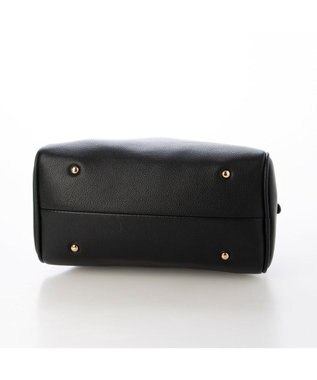 UNBILLION カシュカシュ cachechche / シボフェイクレザー2wayボストンバッグ ブラック