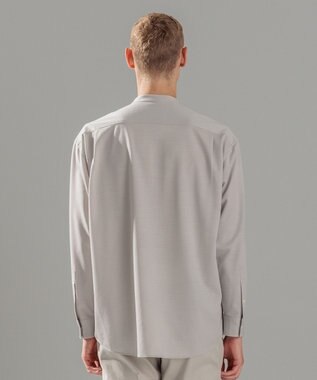 JOSEPH HOMME ウールツイストジャージー　バンドカラーシャツ アイボリー系