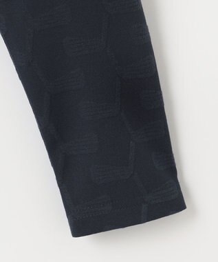 23区GOLF 【WOMEN】クラブジャガード柄 モックネックシャツ ネイビー系