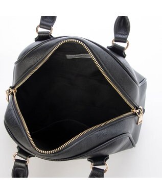 UNBILLION カシュカシュ cachechche / シボフェイクレザー2wayボストンバッグ ブラック