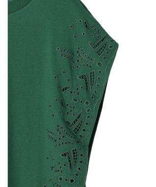 Green Parks Ｂ．サイド刺繍カットプルオーバー Black