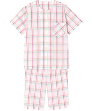 ワコール／睡眠科学 パジャマ 5分袖 半袖 7分丈 綿混(本体) 上下セット 前開き レディース YDT142 睡眠科学／ワコール