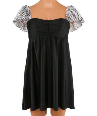 San-ai Resort（三愛水着楽園） Aラインワンピース水着　9M 　【San-ai Resort（サンアイリゾート）】 ブラック