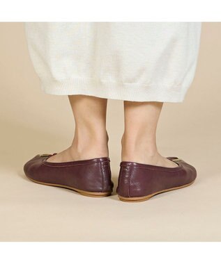 ing <ing>足袋デザインバレエシューズ ワイン