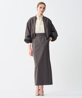 uncrave シルクライクタフタ ボウタイブラウス エクリュ