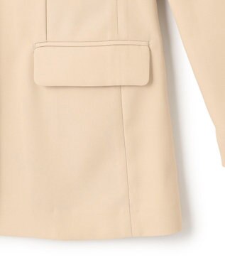 UNFILO L ノーカラージャケット ベージュ