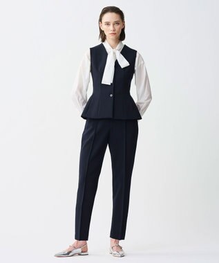 uncrave シルクライクタフタ ボウタイブラウス オフ