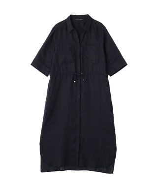YECCA VECCA フレンチリネンドロストワンピース