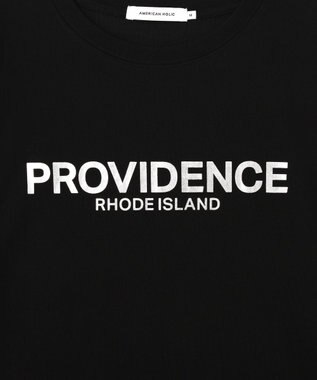 AMERICAN HOLIC SILVERプリント半袖Tシャツ Black