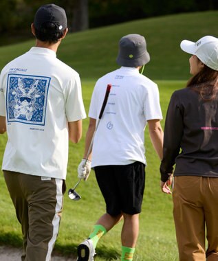 PW CIRCULUS 【吸水速乾 / UV遮蔽率99.5% UVカット / ストレッチ】【MEN】アニマルグラフィックモックT ゴルフ ホワイト系