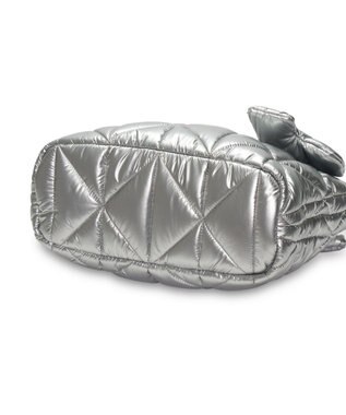 PELLE BORSA キルティングラージトート Shiny Puffy シャイニーパフィー 5836 シルバー
