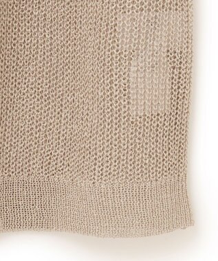 BEIGE， OPTICAL / ロングカーディガン Flax