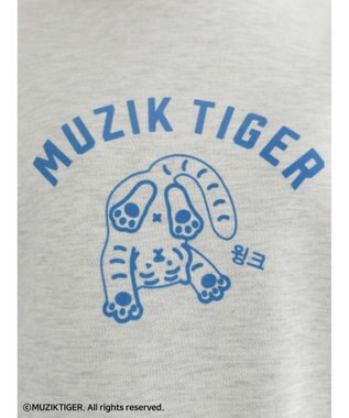 Green Parks ムジークタイガー／裏起毛プリントプルオーバー Oatmeal