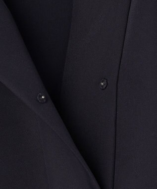 UNFILO L 【セットアップ着用可】ドライダブルクロス スキッパーブラウス ネイビー