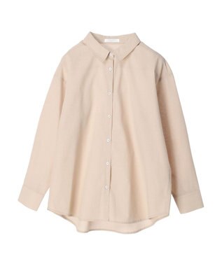 Green Parks 綿麻混レギュラーシャツ Light Beige