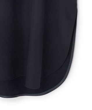 UNFILO 【セットアップ着用可】ドライダブルクロス スキッパーブラウス ネイビー