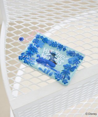 Green Parks スティッチ／チャーム付きラメビニールポーチ