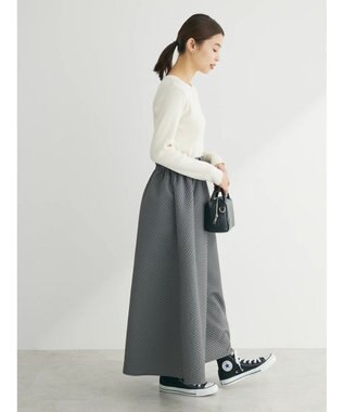 Green Parks ・ＥＬＥＮＣＡＲＥ　ＤＵＥニット＆ジャカードワンピース Off White