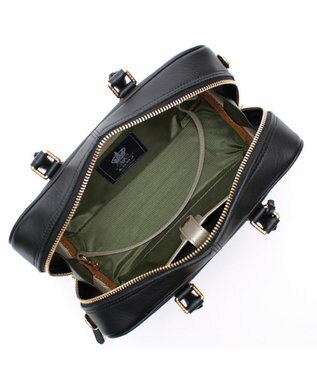 A.D.M.J. 【牛革】クラシックアニルブリロ/ボストン25cm(ショルダーストラップ付) ブラック