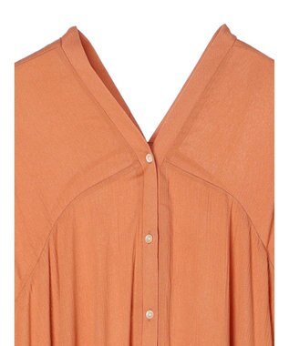 earth music&ecology レーヨンビッグシャツチュニック Orange
