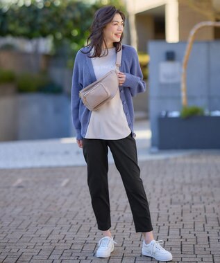 ANY 【洗濯機可/UVカット/アンチピリング】コットンＶネックカーディガン ブルー