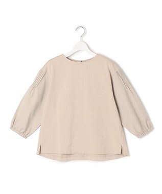 J.PRESS YORK STREET 【WOMEN】ファブリックスリーブ　プルオーバー ベージュ系