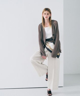 uncrave リヨセルライトリネン ワイドトラウザー フラックス