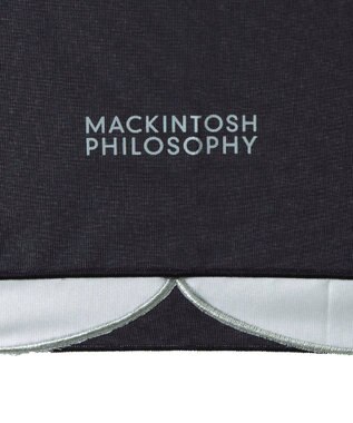 MOONBAT MACKINTOSH PHILOSOPHY(マッキントッシュ フィロソフィー) Cleric collar ボーダー 竹手元 雨傘 長傘 ネイビーブルー