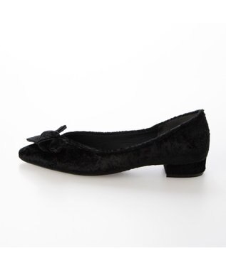 MODE ET JACOMO <carino>ベルベットリボンパンプス ブラック