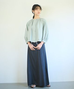 #Newans 【ANSWER for Co-Creation】フルギャザーシャツブルゾン セージ系